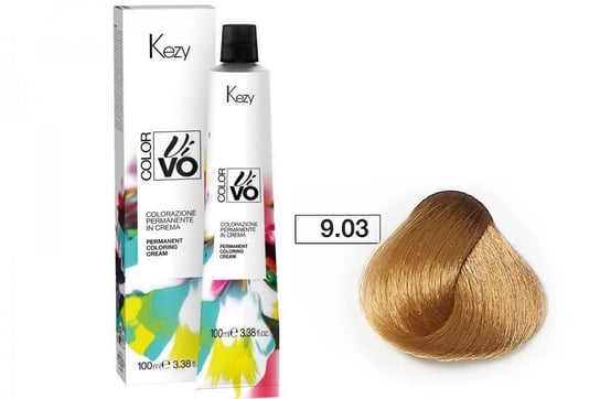 Краска для волос Kezy Color Vivo 100 мл 9.03 натуральный золотистый, очень светлый блондин
