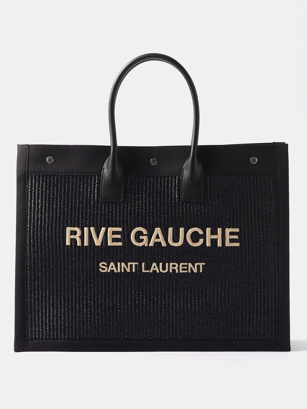 

Большая тканая сумка-тоут rive gauche Saint Laurent, черный