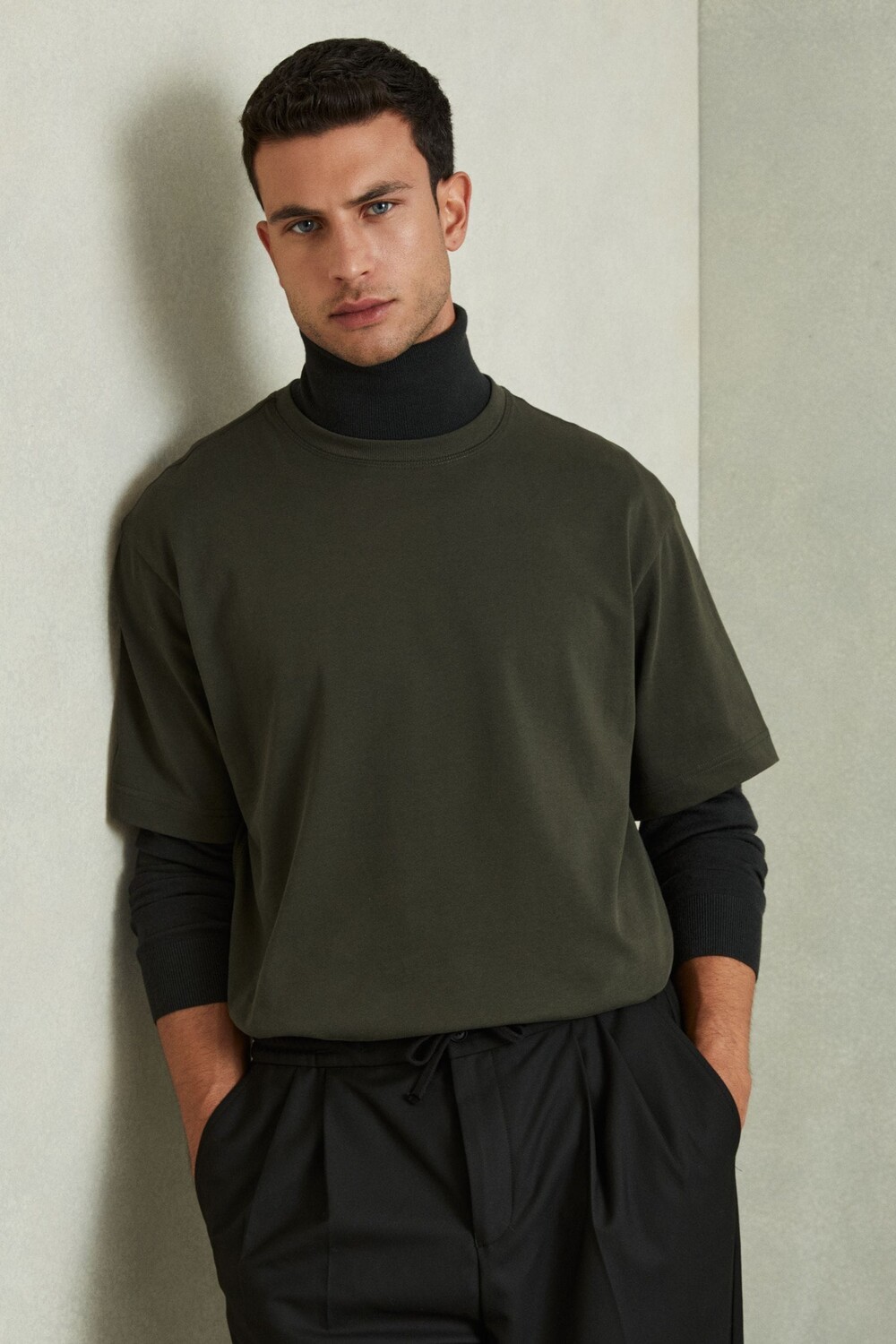 

Футболка Tate oversize с рисунком «garden dye» Reiss, зеленый