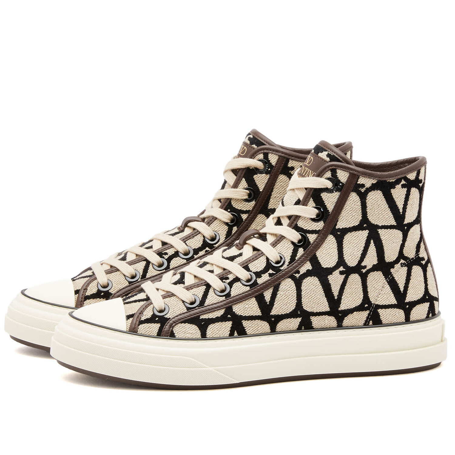 Кроссовки Valentino Icon High Top, коричневый