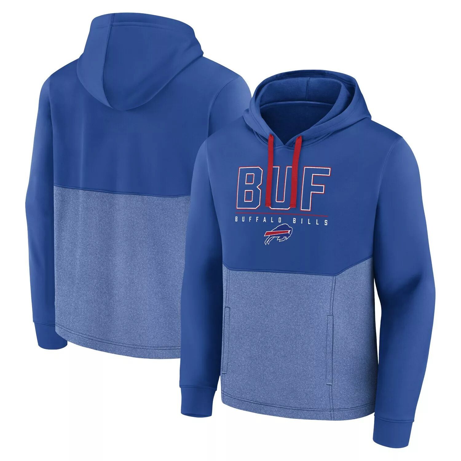 

Мужской фирменный пуловер с капюшоном Royal Buffalo Bills Successful Tri-Blend Fanatics