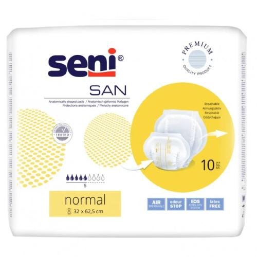 Анатомические подгузники, 10 шт. Seni San Normal - seni soft normal пелёнки 60х90 10 шт