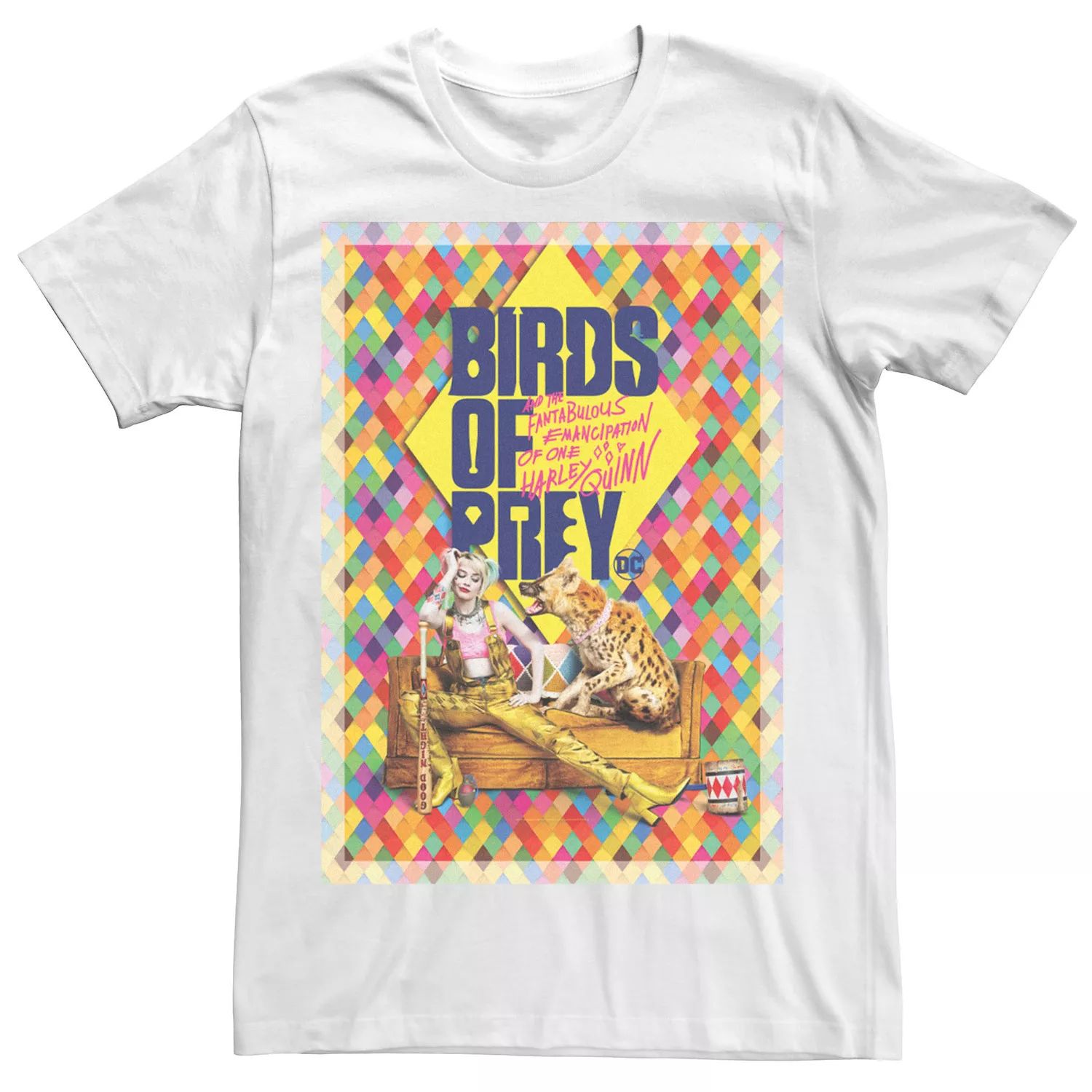 Мужская футболка с плакатом «Хищные птицы» Harley Hyena DC Comics
