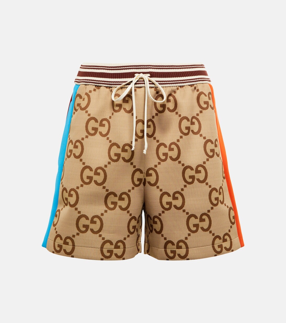 

Парусиновые шорты Jumbo с узором GG GUCCI, коричневый