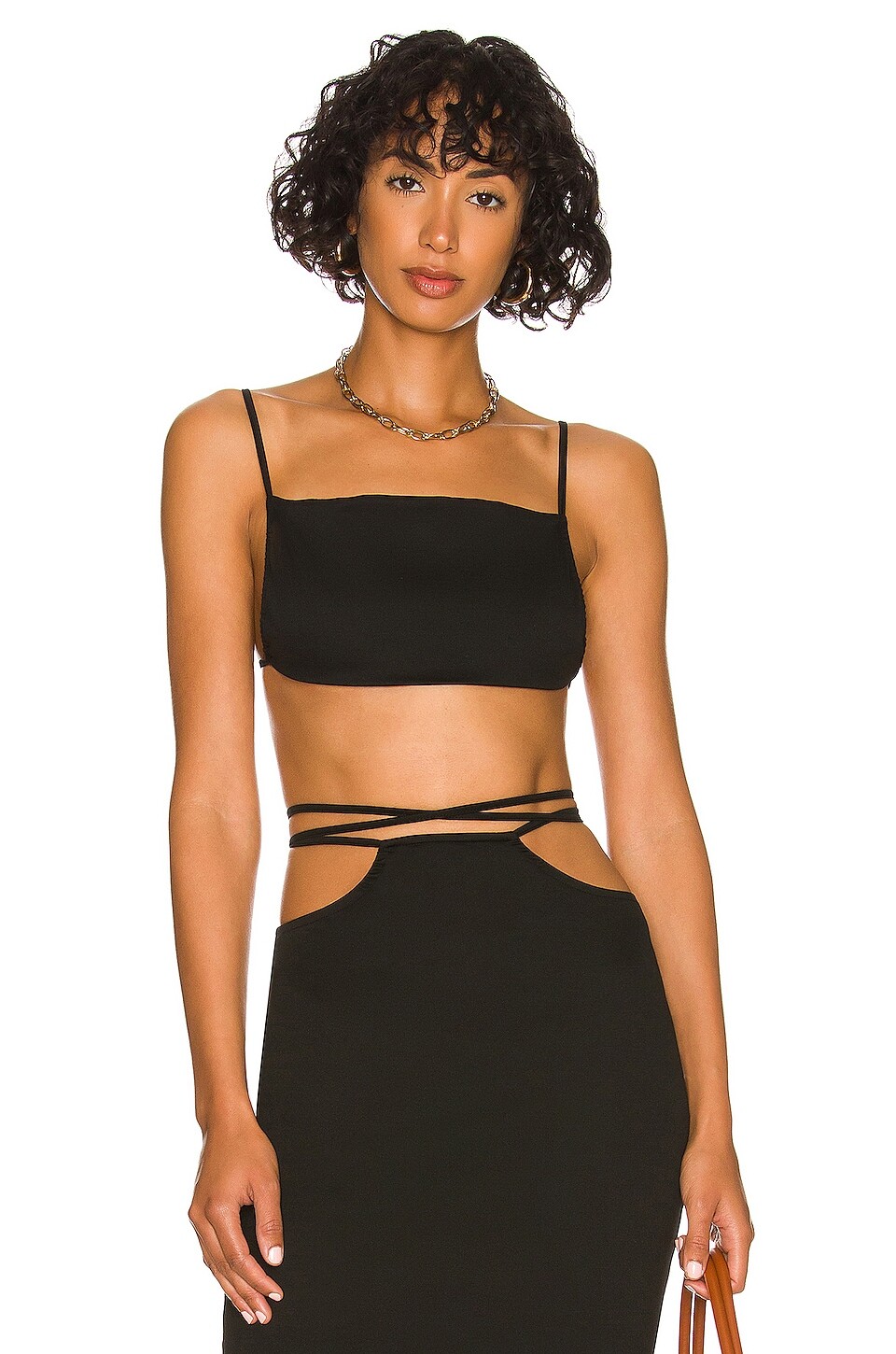 

Топ WeWoreWhat Ruched Bandeau, черный