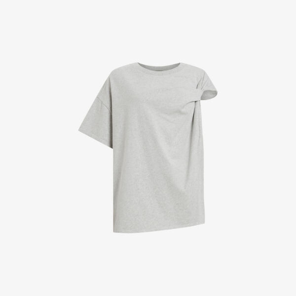 

Футболка Twist из хлопкового джерси с одним рукавом Allsaints, серый