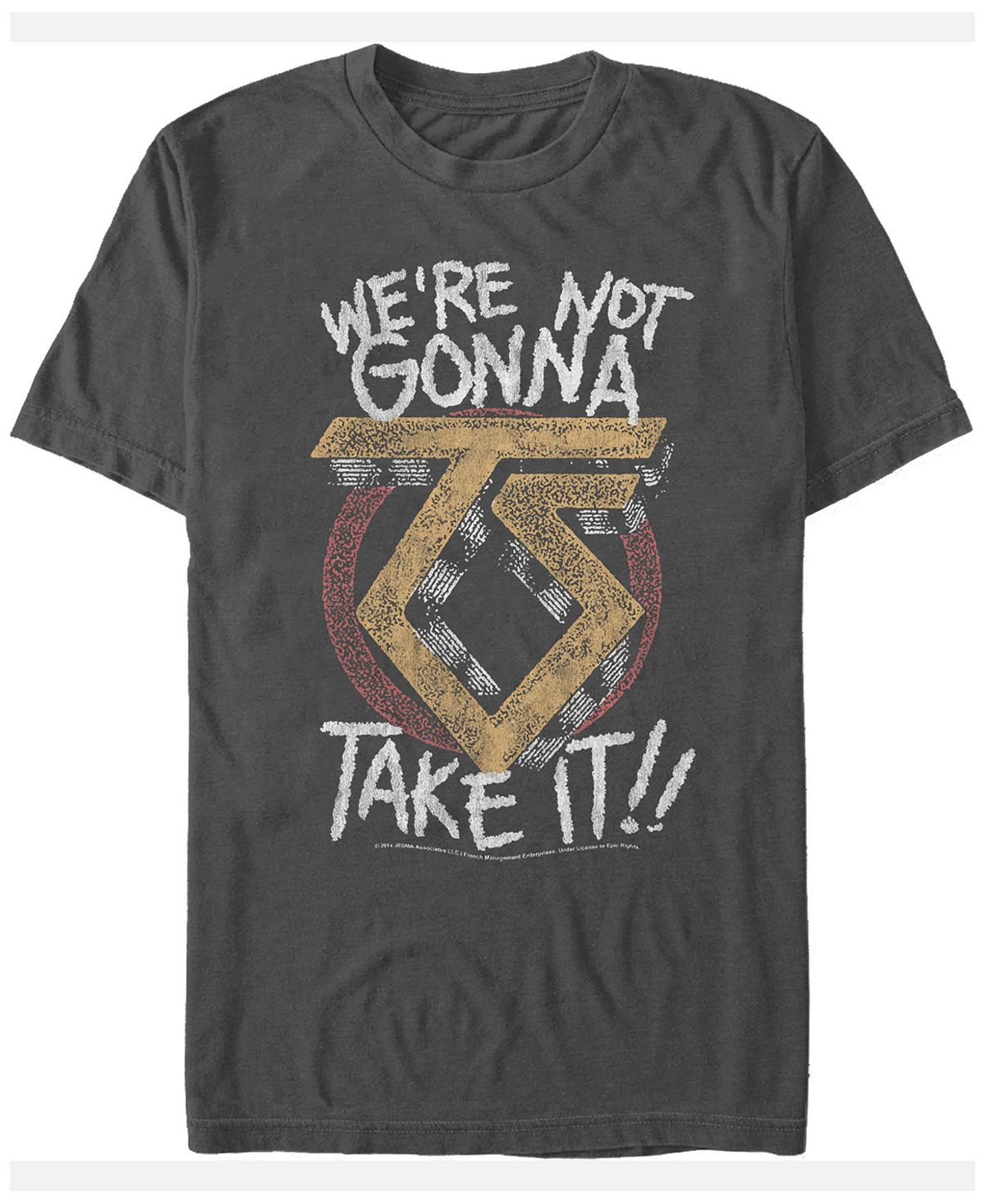 Мужская футболка с короткими рукавами и текстовым логотипом Twisted Sister We're Not Gonna Take It Fifth Sun