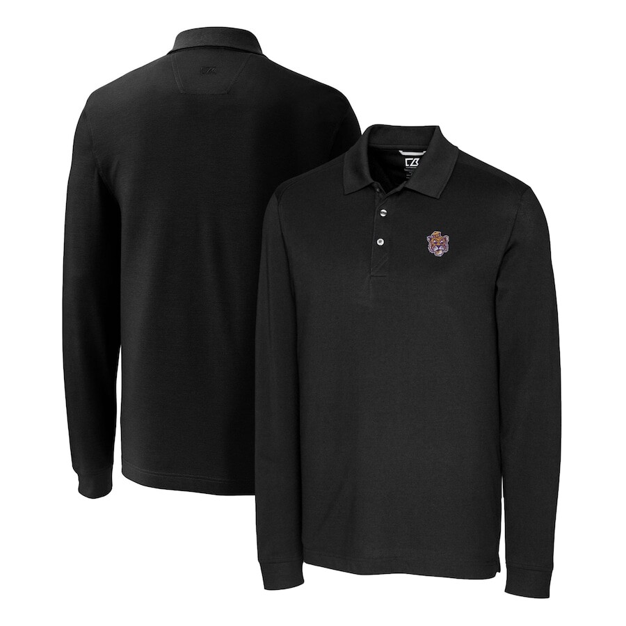 

Поло с длинным рукавом Cutter & Buck Lsu Tigers, черный
