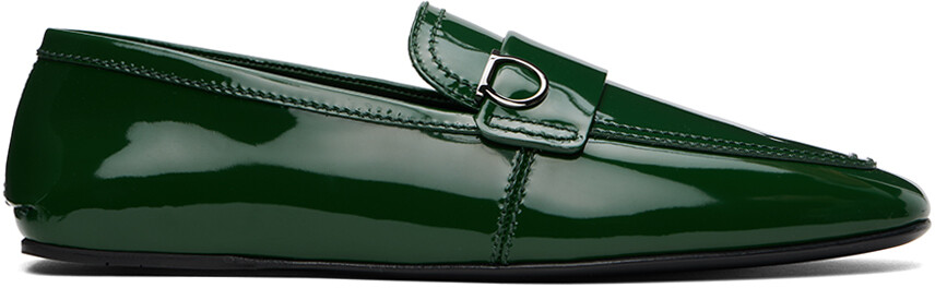 

Зеленые лоферы из фурнитуры Ferragamo