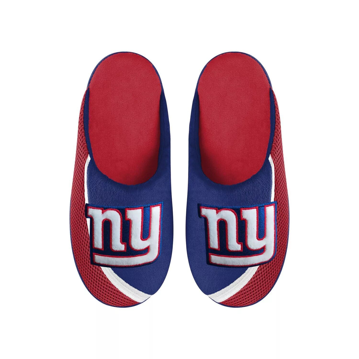 

Мужские тапочки с цветным краем и большим логотипом FOCO New York Giants