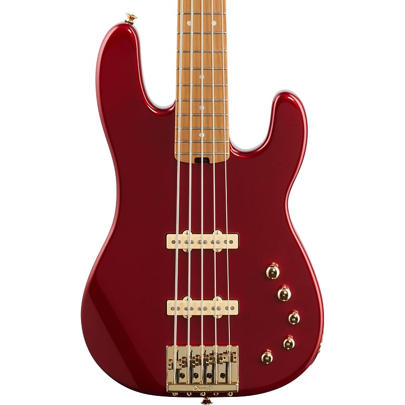 цена Басс гитара Charvel Pro Mod San Dimas JJ V Electric Bass, 5-String, Candy Apple Red