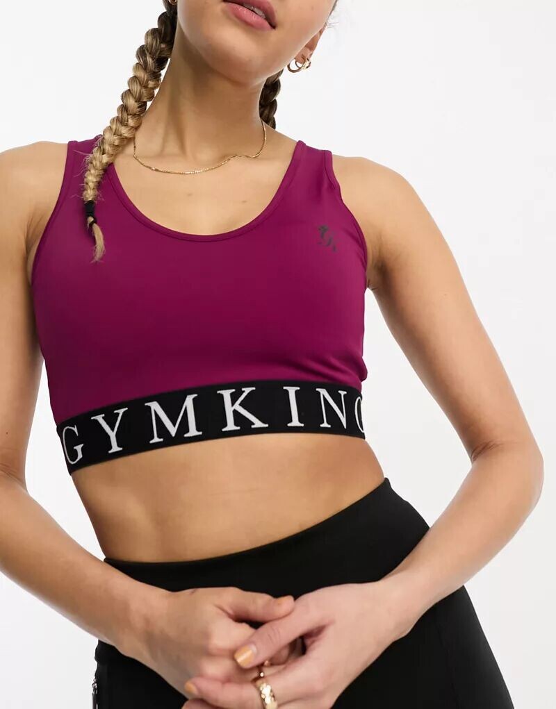 

Фиолетовый спортивный бюстгальтер средней поддержки Gym King Impact