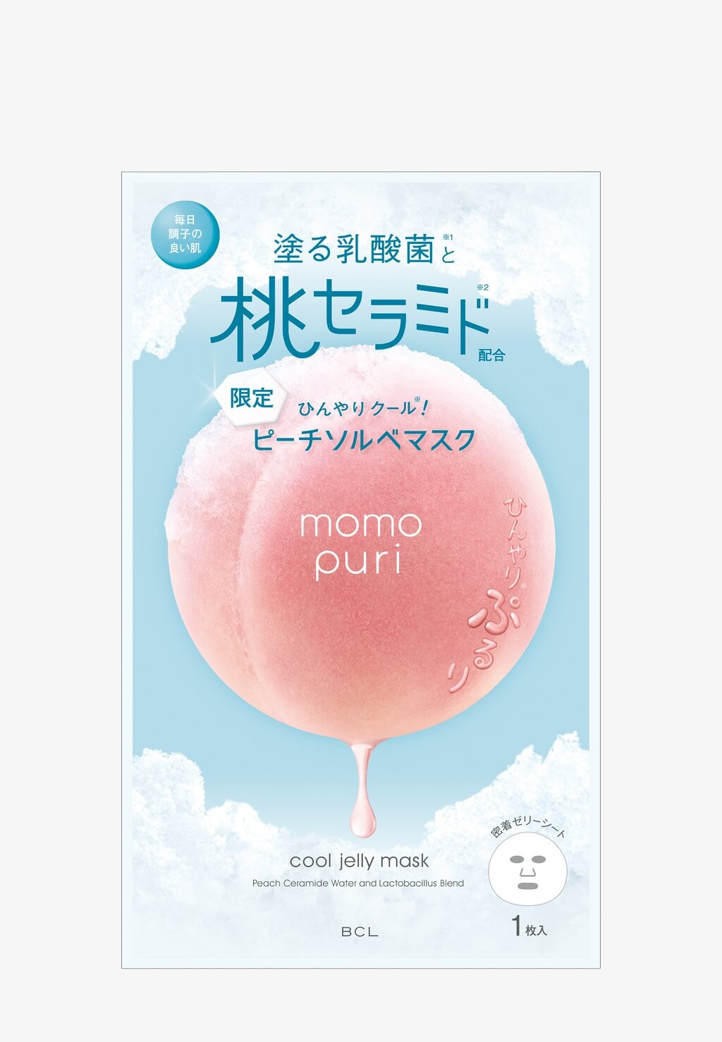 

Маска для лица Momopuri Jelly Mask Cool BCL Momopuri