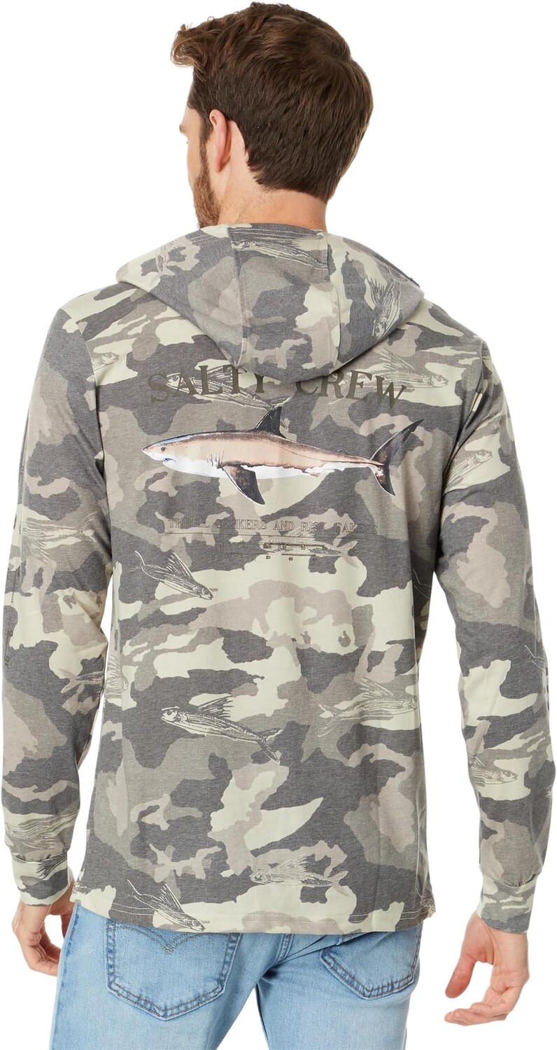 

Футболка Salty Crew Bruce Hood Tech Tee, цвет Sand Camo