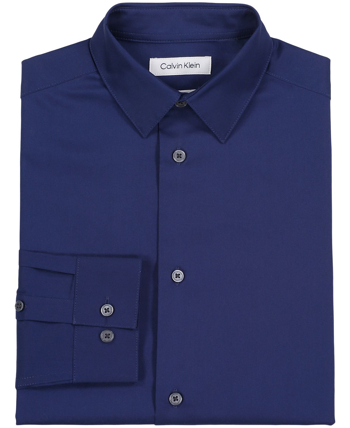 цена Рубашка приталенного кроя из однотонного эластичного поплина для больших мальчиков Calvin Klein