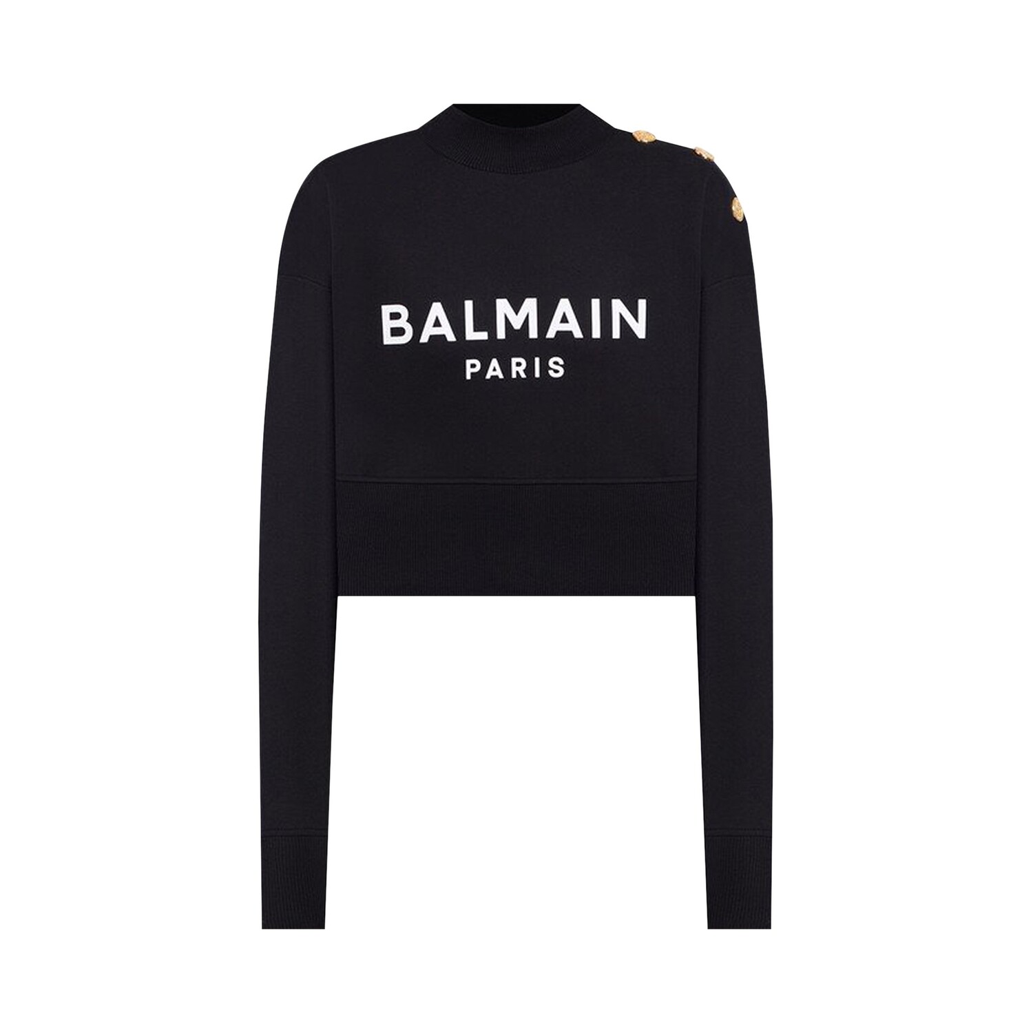 

Укороченный свитшот Balmain Черный/Белый