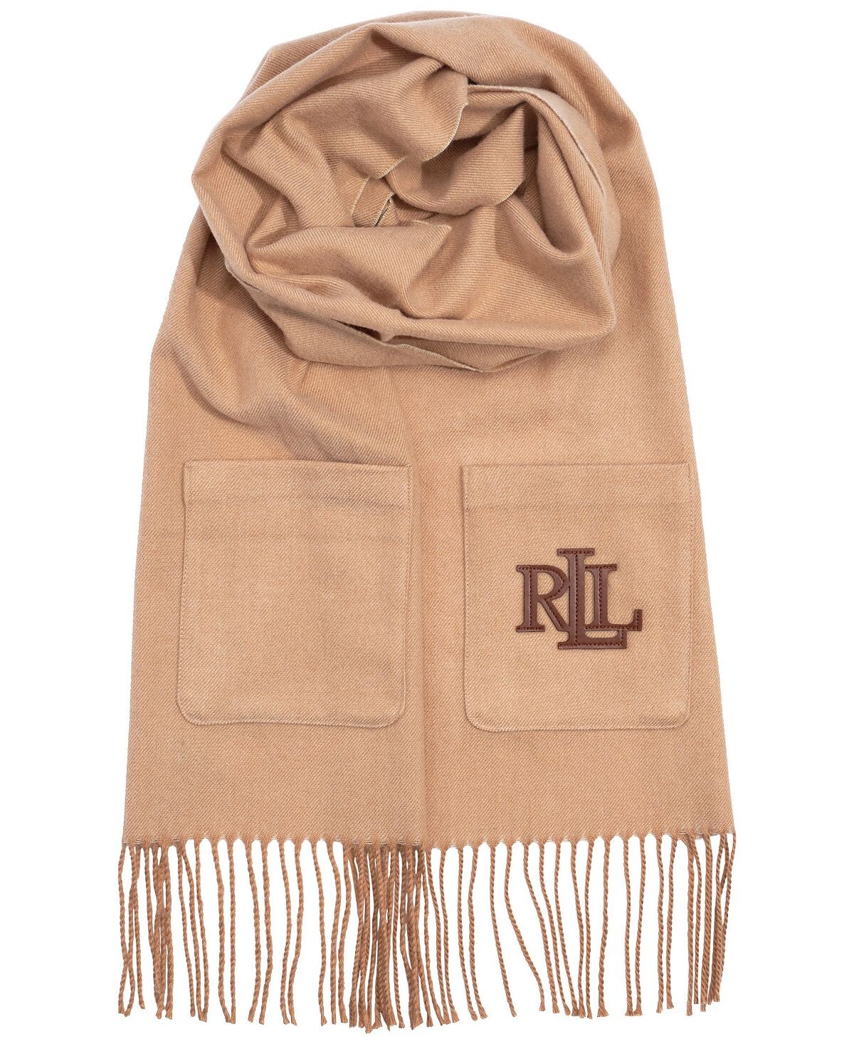 

Женский карманный шарф с ярким логотипом и бахромой Lauren Ralph Lauren