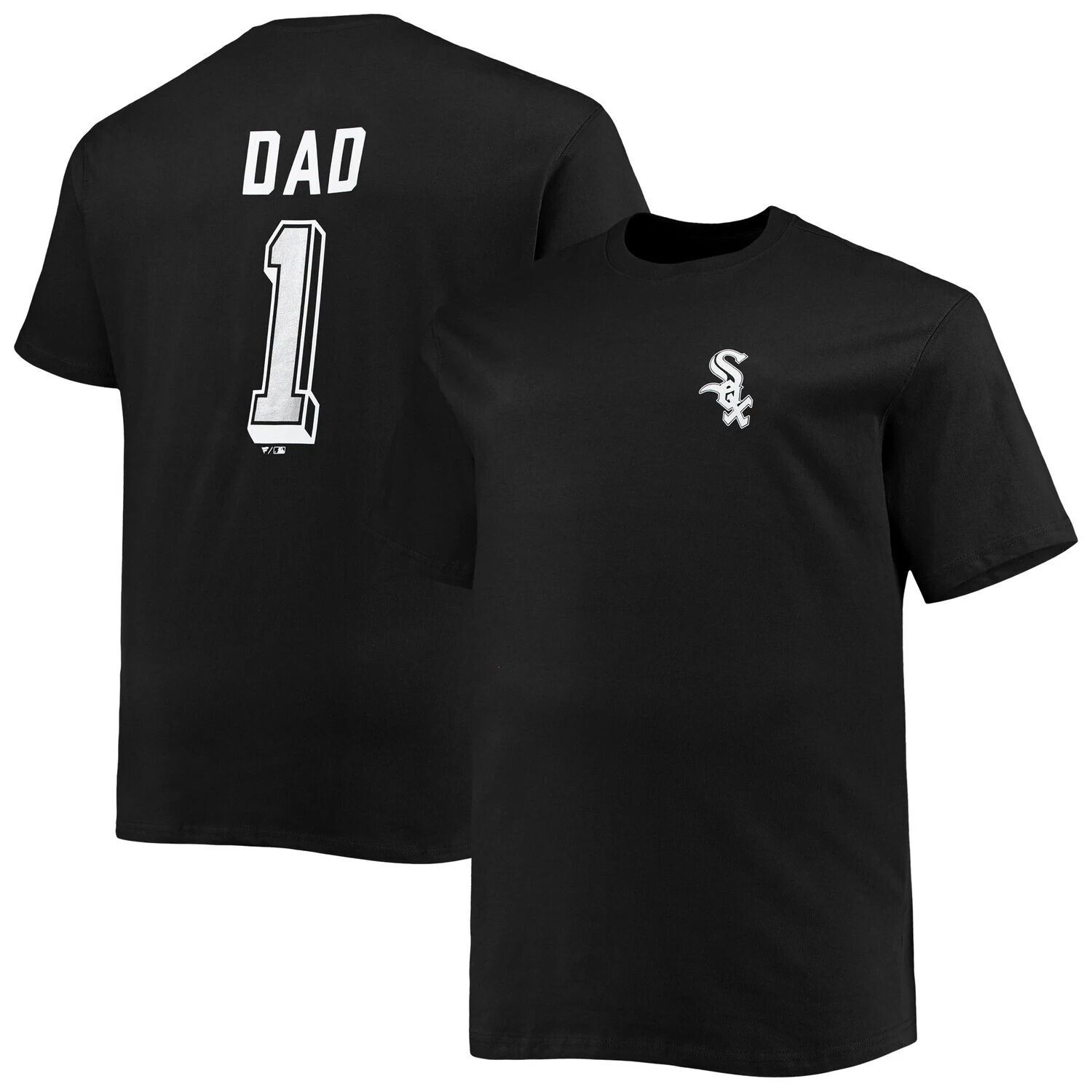 

Мужская черная футболка Chicago White Sox Big & Tall Father's Day #1 Dad, Черный