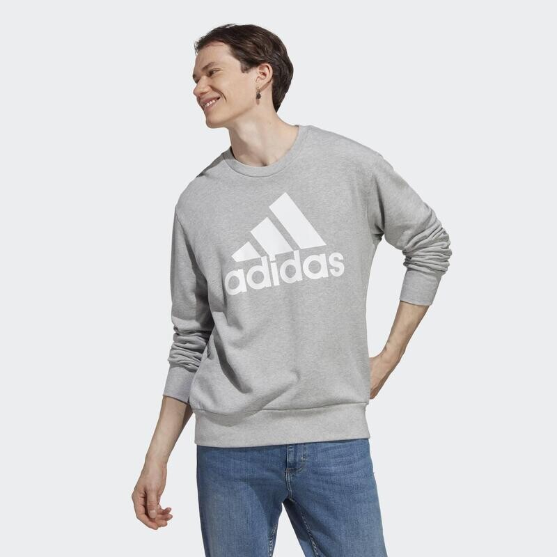 

Толстовка с большим логотипом из френч-терри Essentials ADIDAS, цвет gris