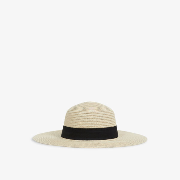 

Широкополая шляпа lexi из рафии Reiss, цвет natural