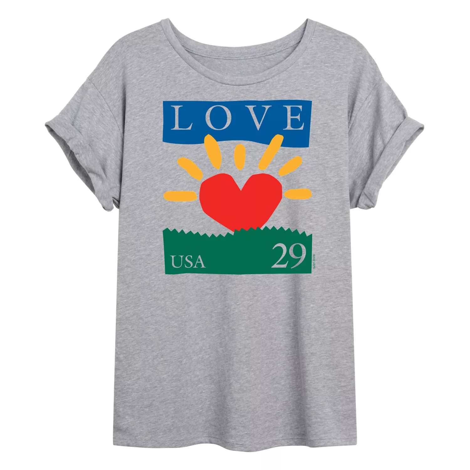Большая футболка USPS Love Stamp для юниоров Licensed Character укороченная худи usps love heart stamp для юниоров licensed character
