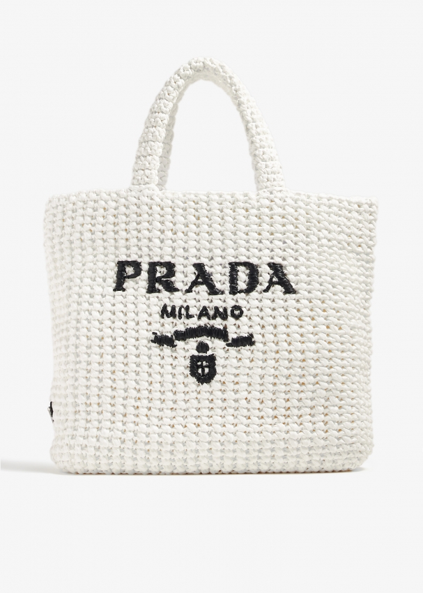 цена Сумка-тоут Prada Small Crochet, белый