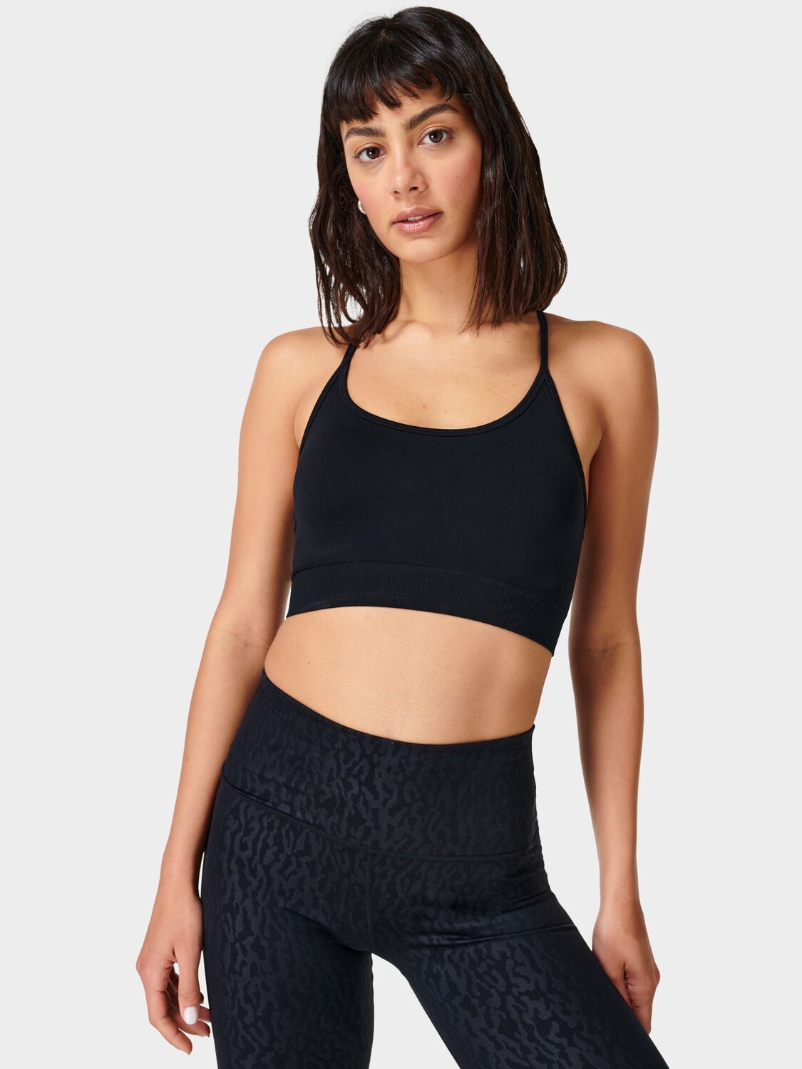 

Бесшовный спортивный бюстгальтер Sweaty Betty Zola, черный
