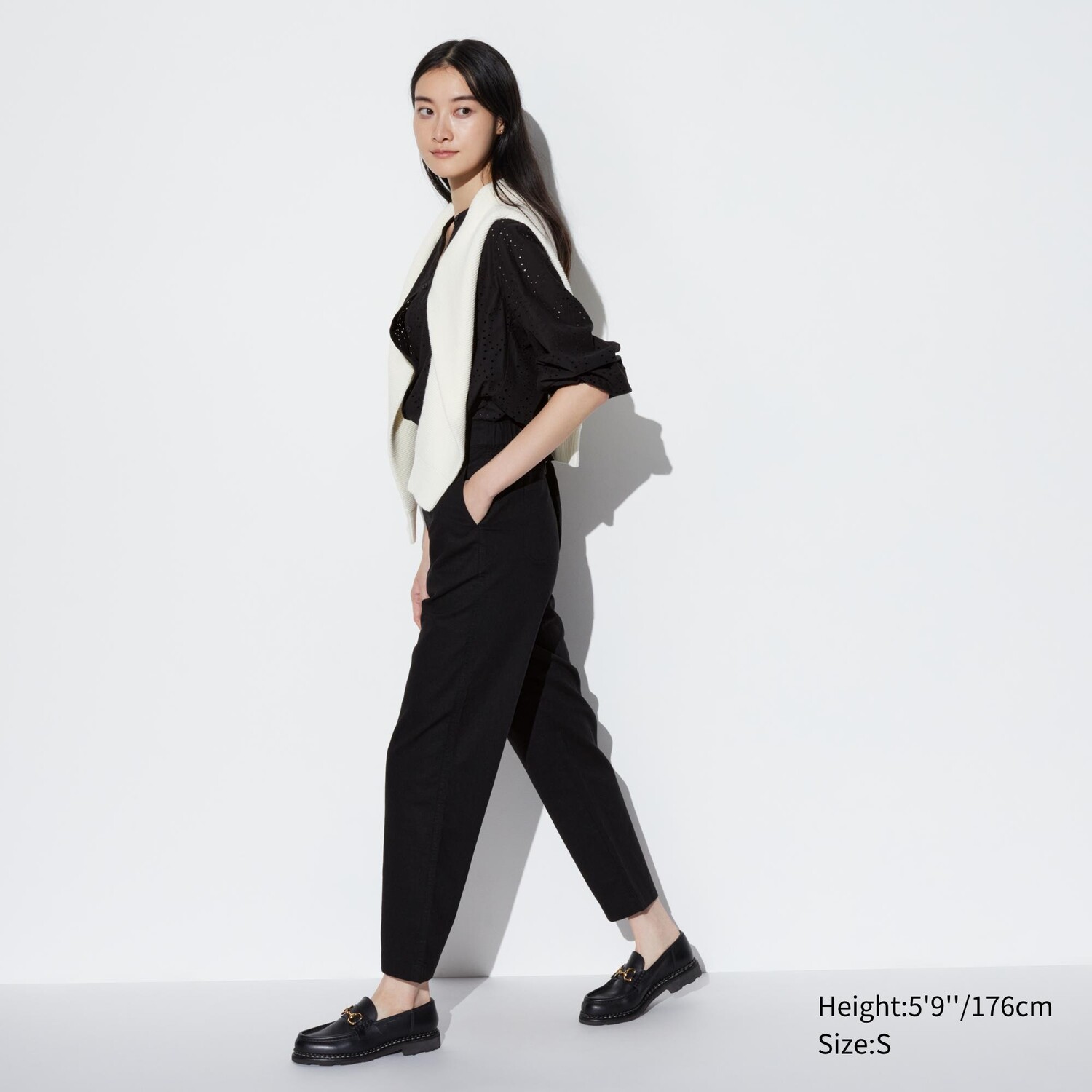 

Брюки UNIQLO из льна, черный