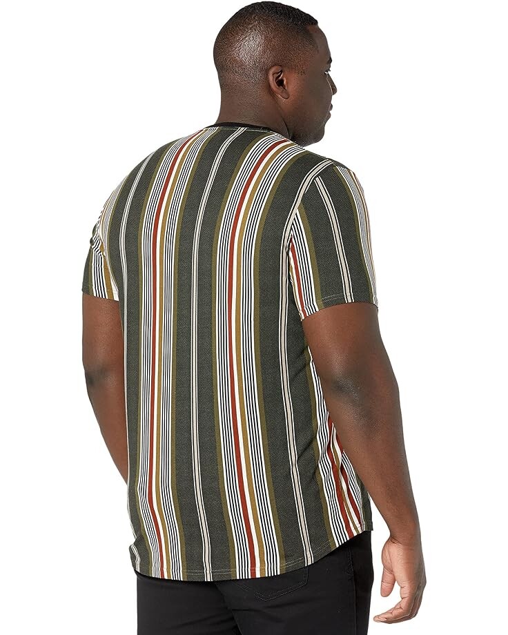 

Футболка Johnny Bigg Big & Tall Denton Stripe Longline Tee, хаки