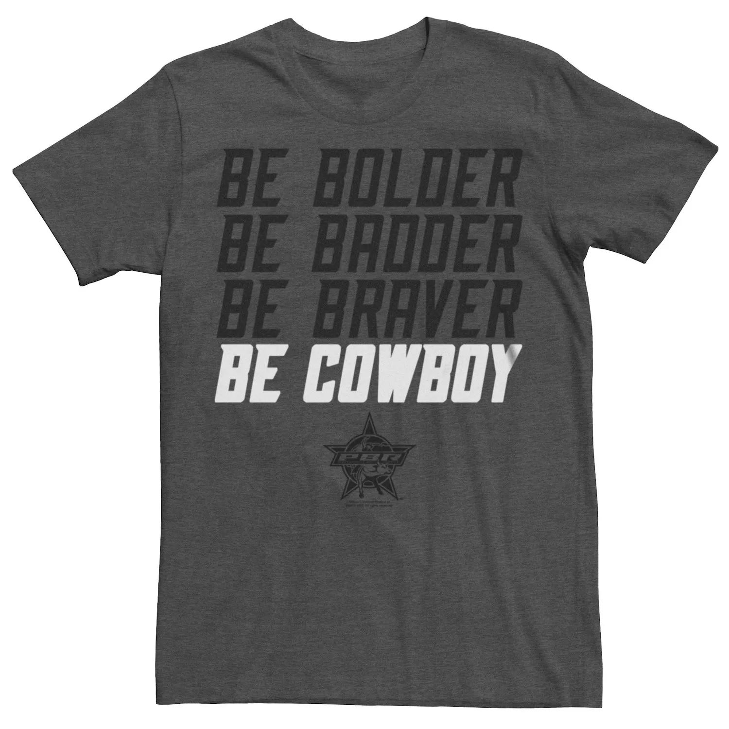 Мужская ковбойская футболка Professional Bull Riders Be Braver Licensed Character