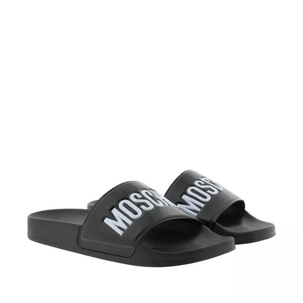 

Сандалии logo slides Moschino, черный