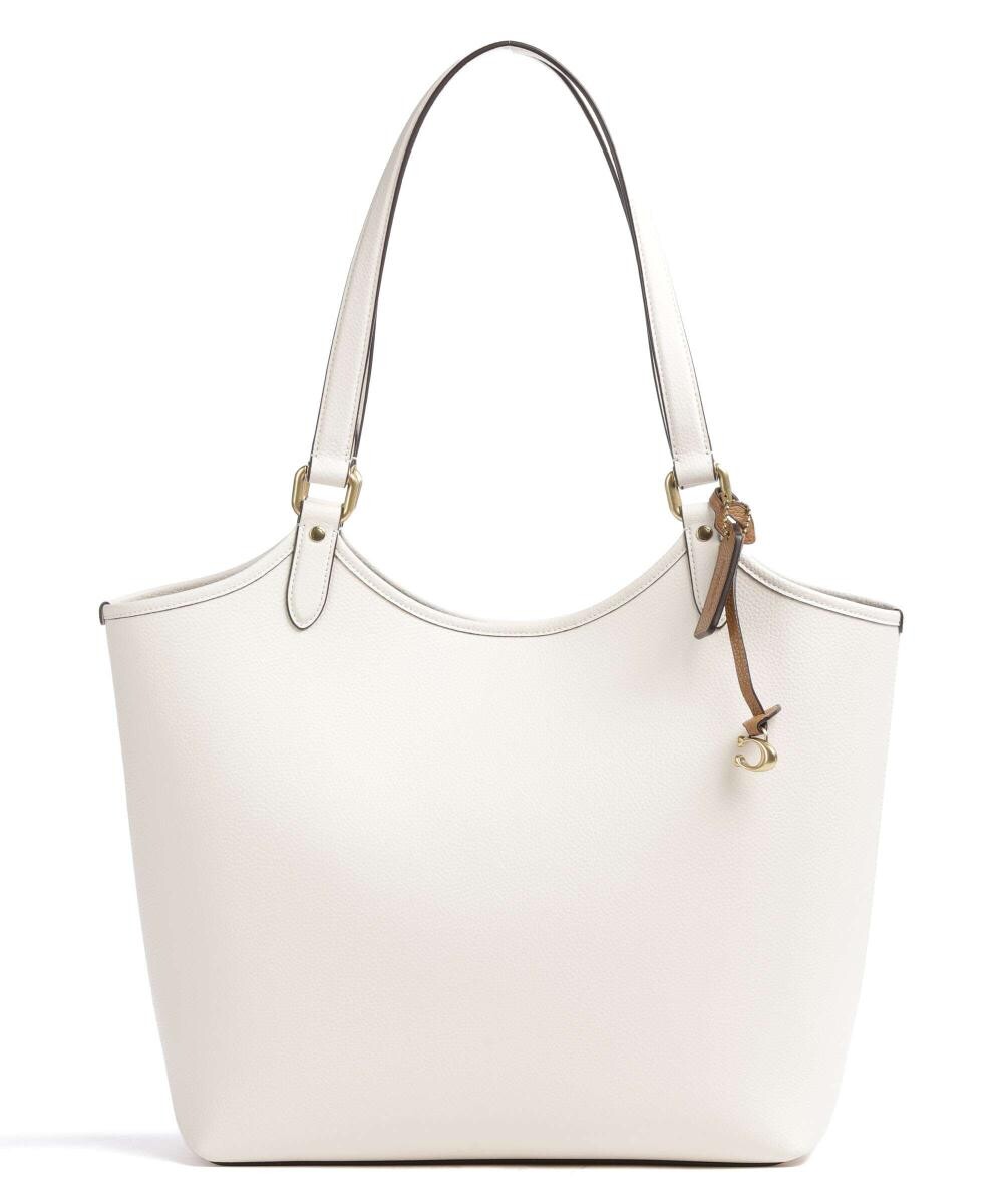 

Шоппер из зерненой кожи Coach, белый