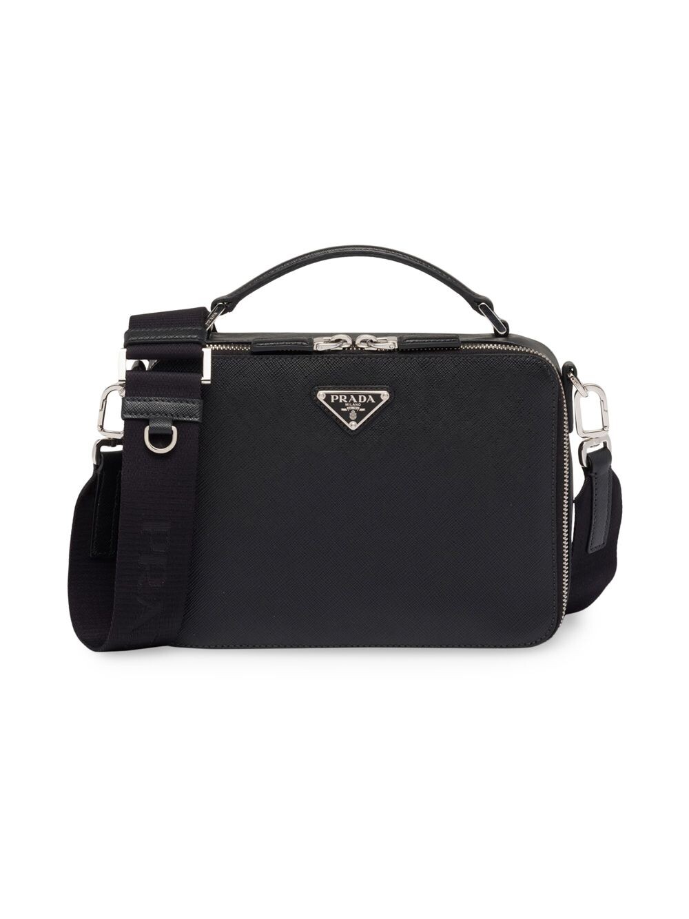 

Сумка Prada Brique из сафьяновой кожи среднего размера Prada, черный