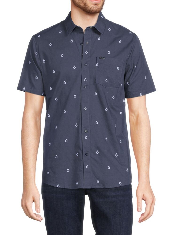 

Тканая рубашка Паттерсон Volcom, цвет Faded Navy