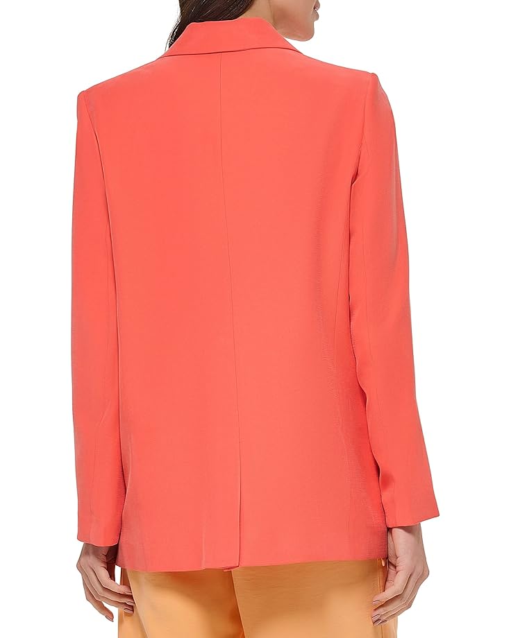 Куртка DKNY Frosted Twill One-Button Jacket, цвет Persimmon куртка dkny long sleeve linen one button jacket цвет frosting blue