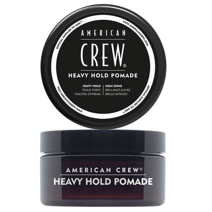 

Помада Heavy Hold Pomade 85 г - средство для укладки волос для мужчин с экстремальной фиксацией и сильным блеском - на водной основе American Crew