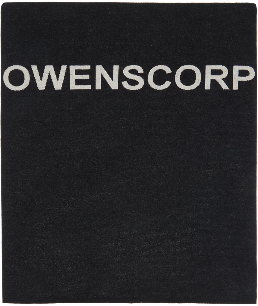 

Черно-белый шарф-одеяло «Нечеловеческий» Rick Owens