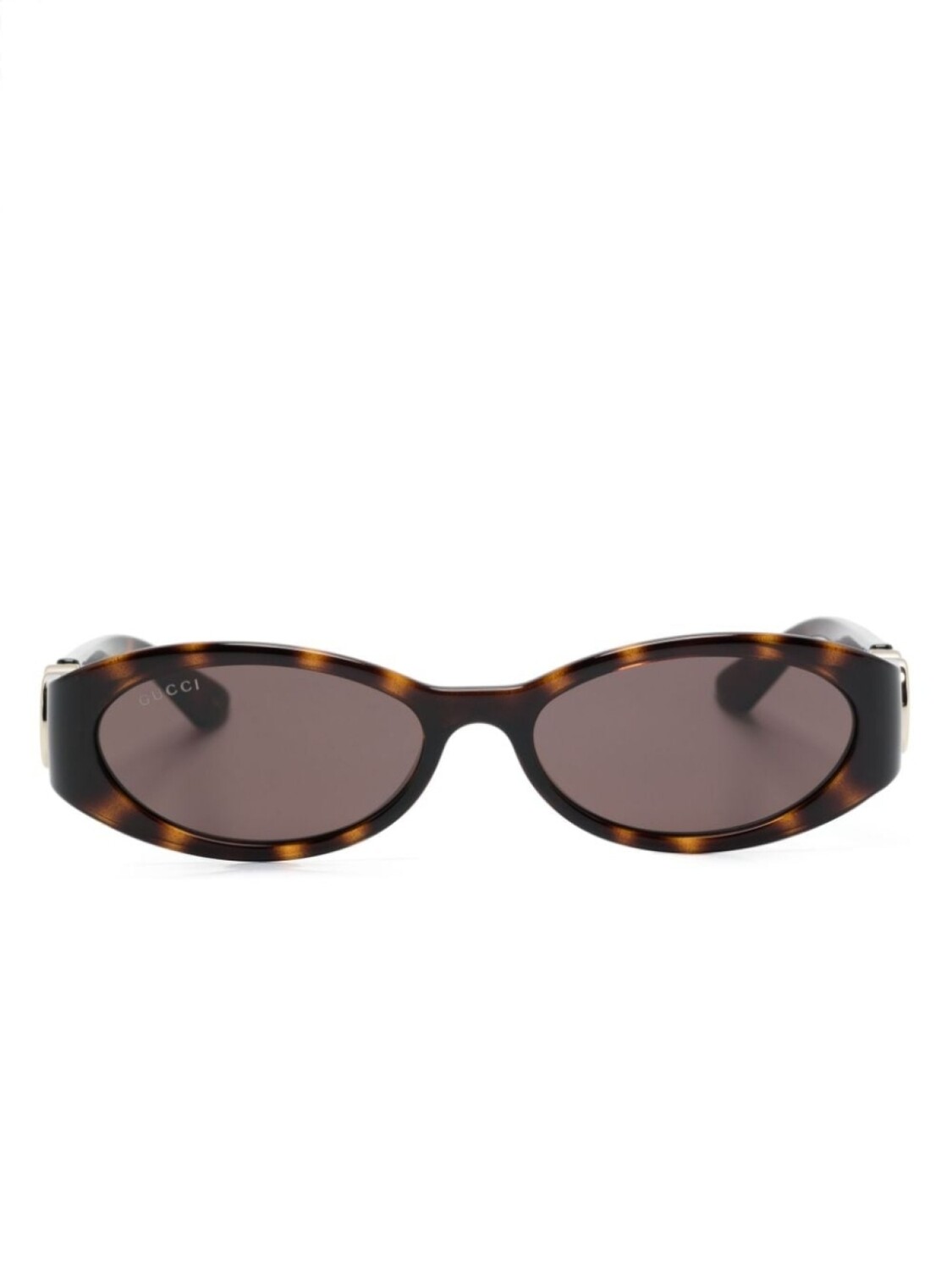 

Gucci Eyewear солнцезащитные очки в овальной оправе, коричневый