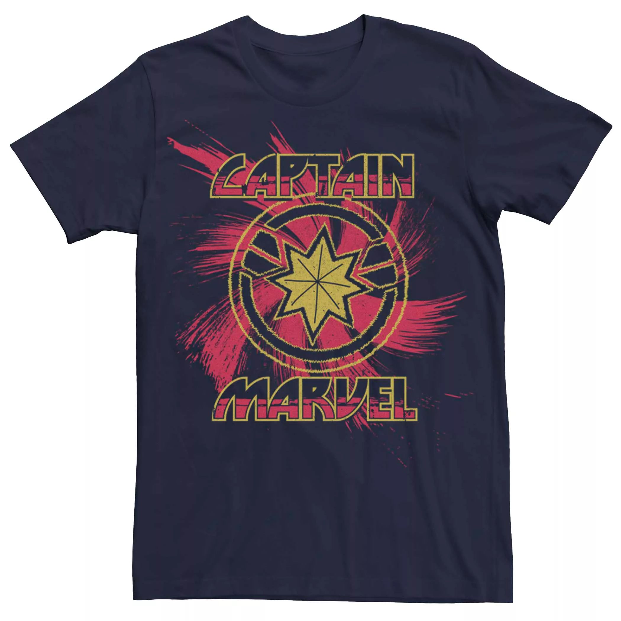 Мужская футболка Marvel Captain Marvel Shield с водоворотом Licensed Character