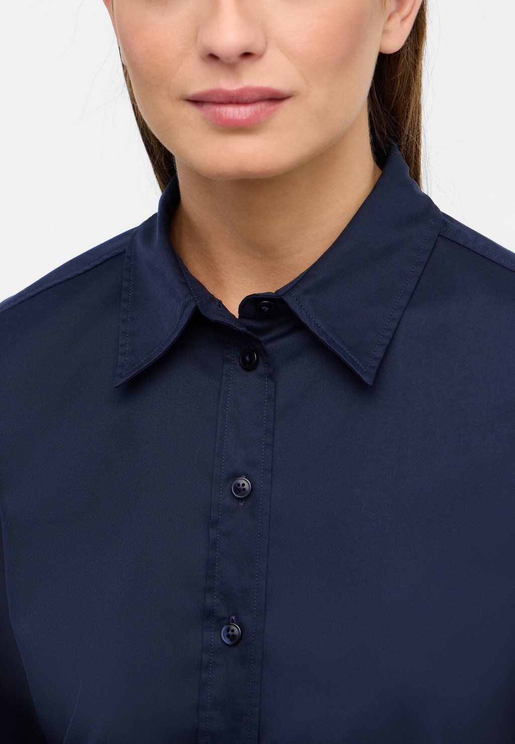 

Блузка на пуговицах SOFT LUXURY REGULAR FIT Eterna, темно-синий
