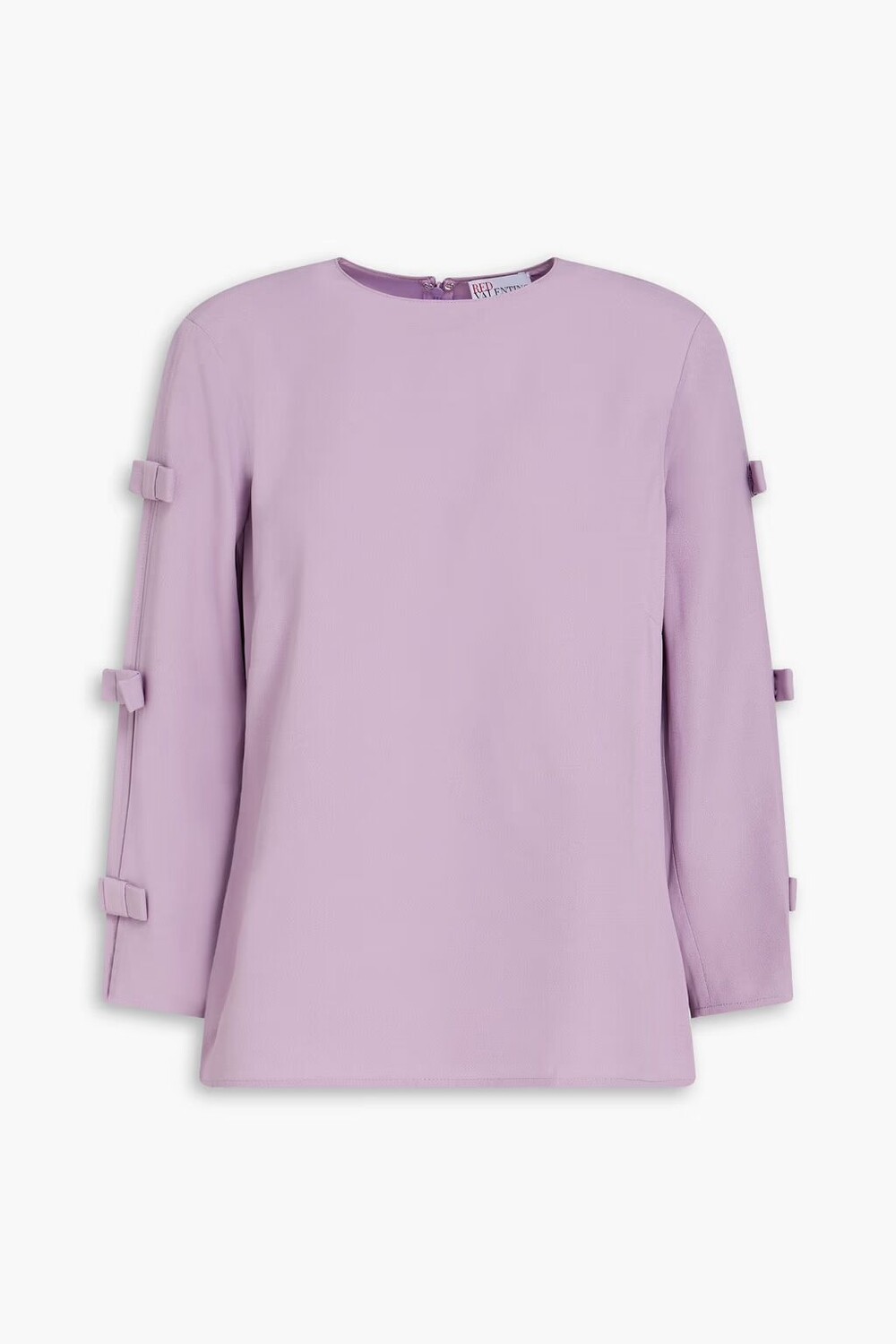 

Топ из атласного крепа с вырезом и бантом Redvalentino, сирень
