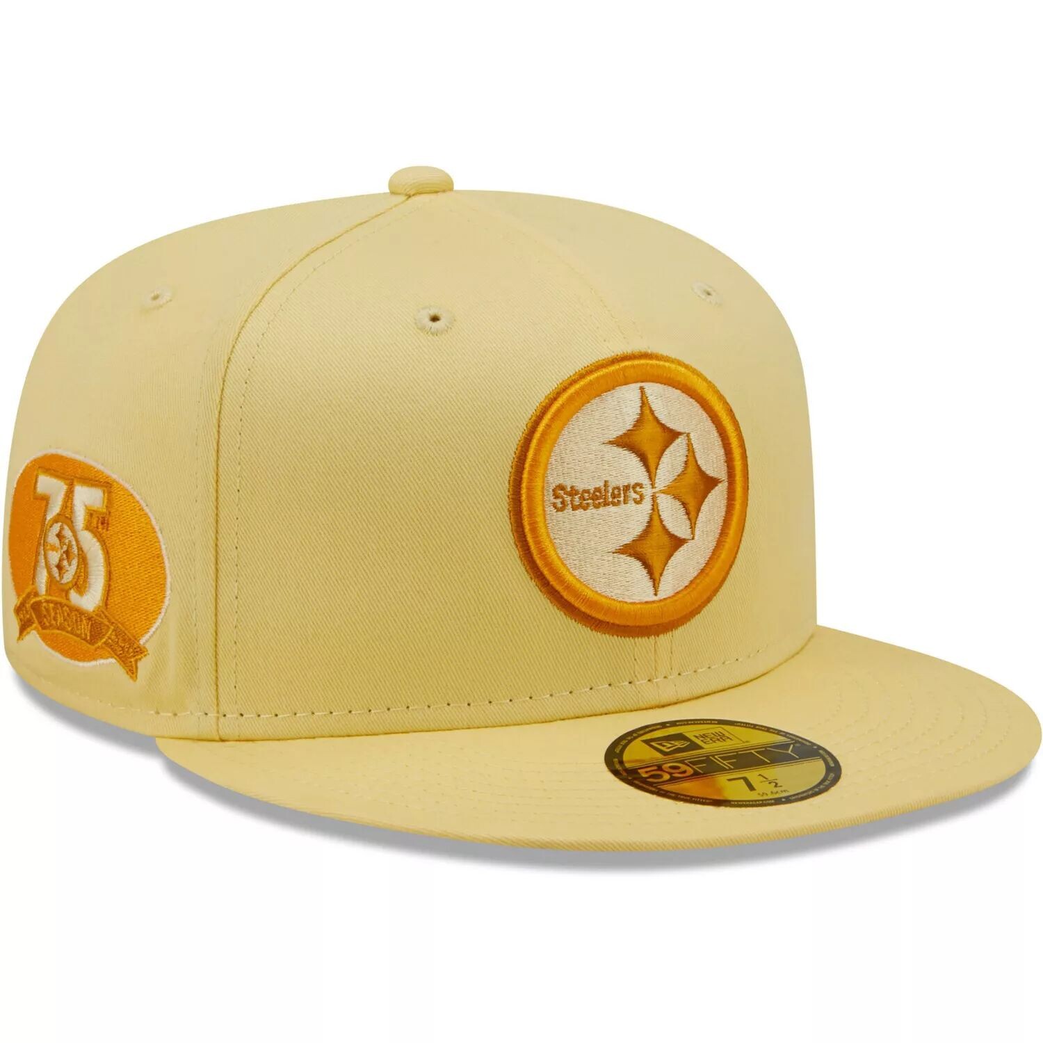 

Мужская облегающая шляпа New Era Yellow Pittsburgh Steelers 75 Seasons The Pastels 59FIFTY