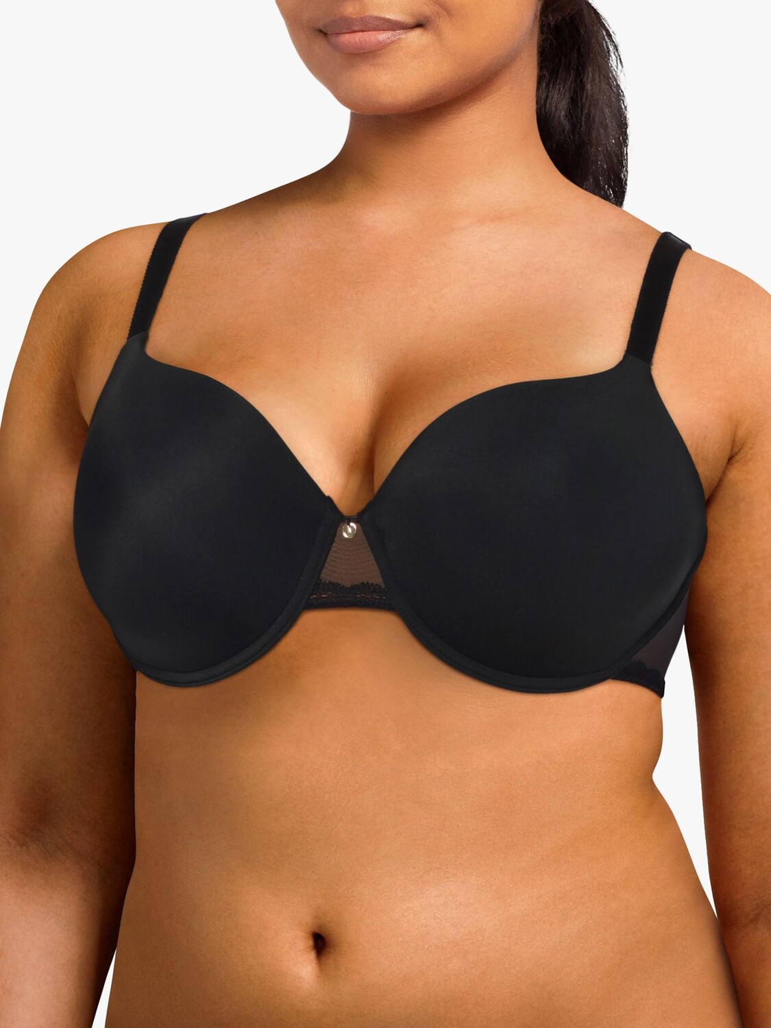

Кружевной бюстгальтер-футболка Comfort Flex Chantelle, черный