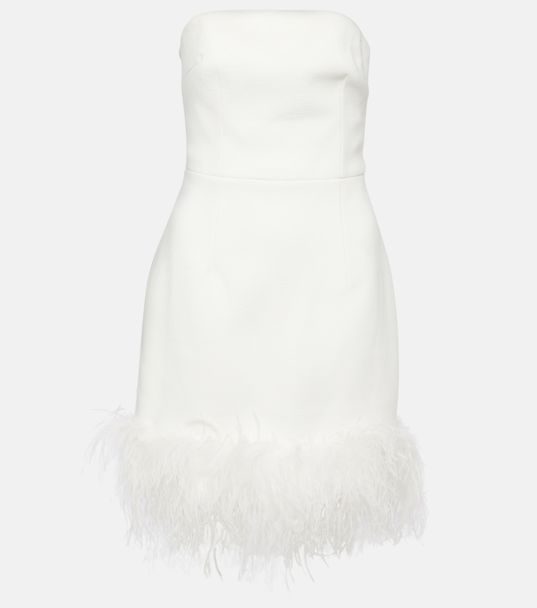 Мини-платье bridal evelyn с отделкой перьями Rebecca Vallance, белый купальник rebecca размер 38 белый коричневый