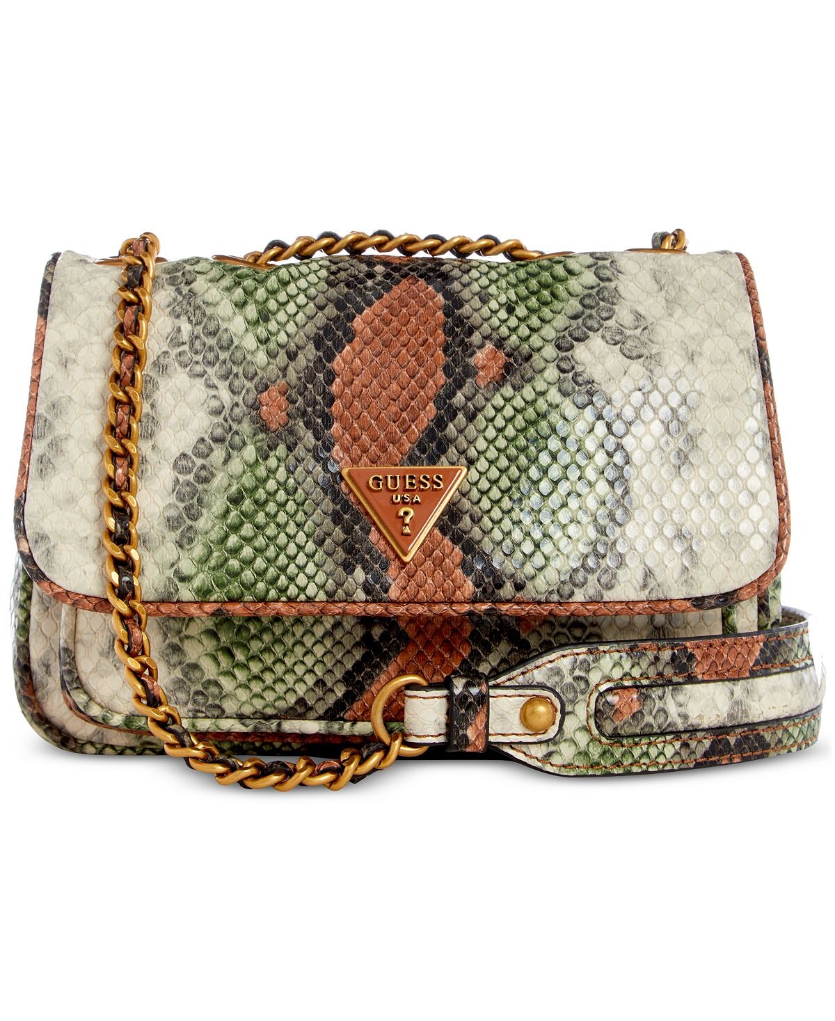 

Трансформируемое через плечо с цепочкой Becci Mini Python GUESS