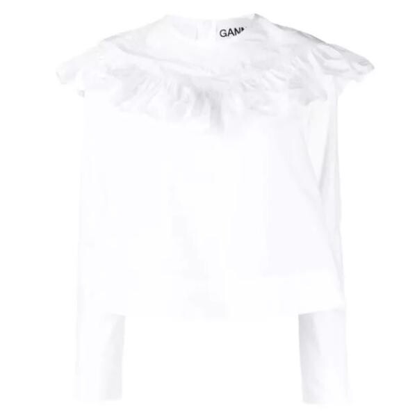 

Футболка blouse 151 bright Ganni, белый