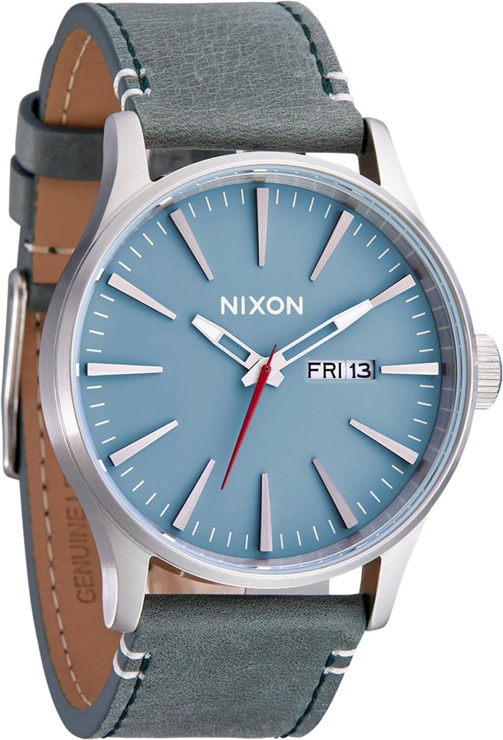 

Часы Sentry Leather Nixon, цвет Silver/Dusty Blue/Dark Forest