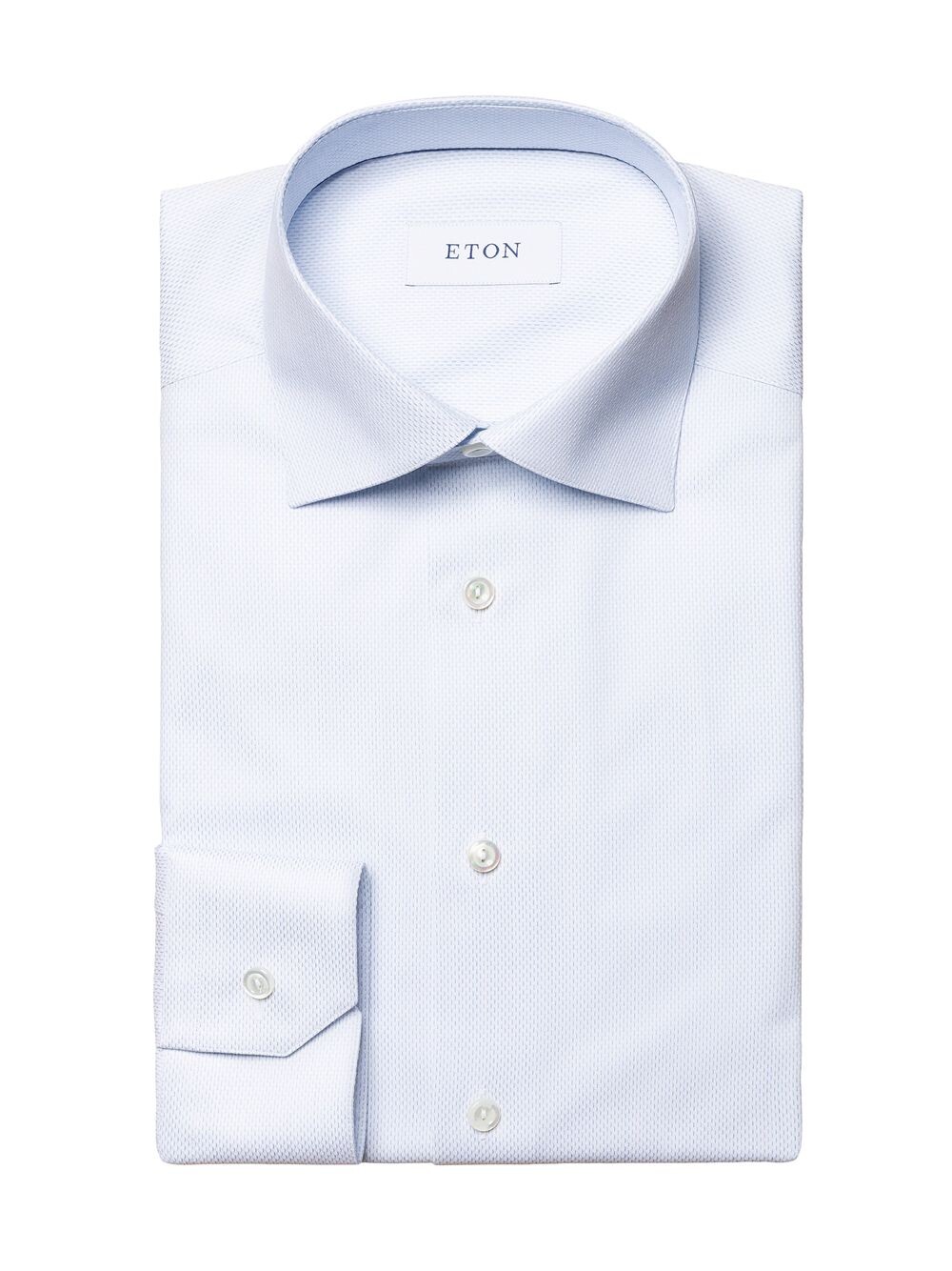 

Рубашка Slim-Fit из фактурной однотонной ткани Eton, белый