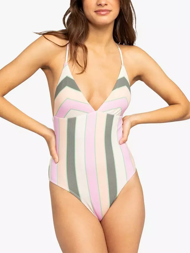 Купальник Roxy Vista Stripe, цвет agave green