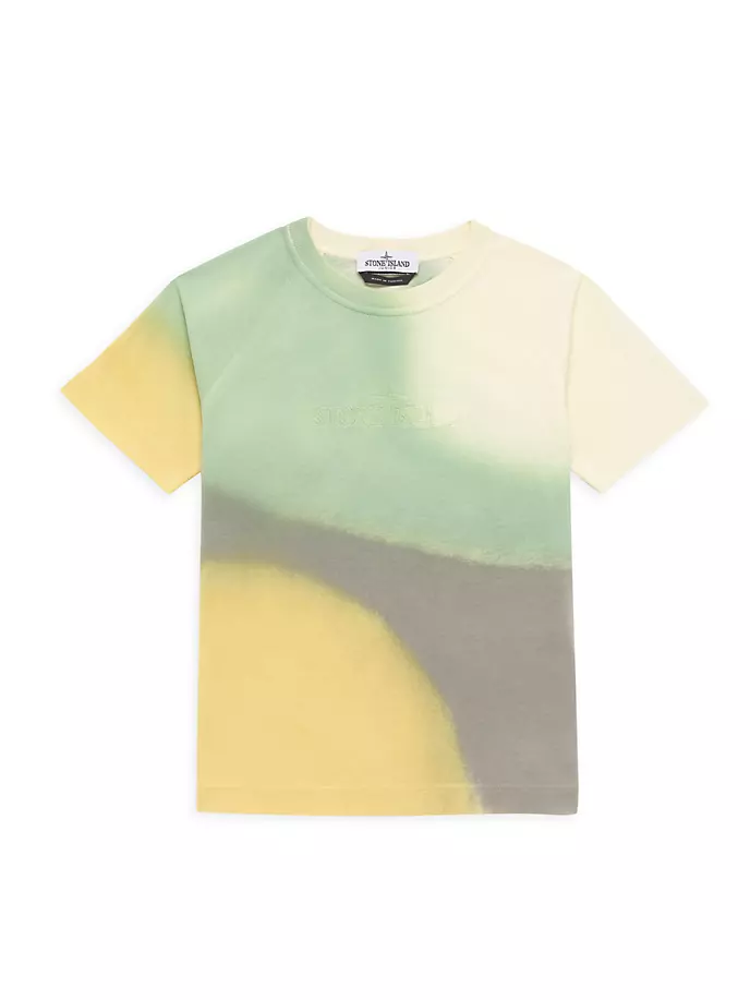 

Окрашенная футболка с круглым вырезом Little Boy's & Boy's Stone Island, желтый